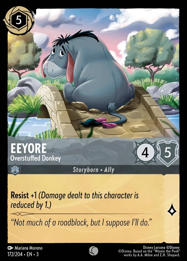 Ih-Oh - Asinello Molto Imbottito — Disney Lorcana Personaggio card from Into the Inklands
