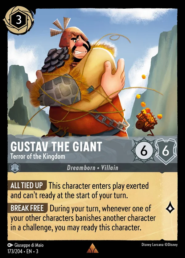 Gustav il Gigante - Terrore del Regno — Disney Lorcana Personaggio card from Into the Inklands