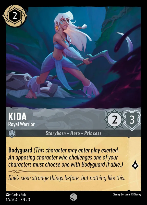 Kida - Guerriera Reale — Disney Lorcana Personaggio card from Into the Inklands