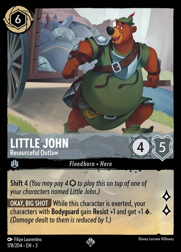 Little John - Fuorilegge Intraprendente — Disney Lorcana Personaggio card from Into the Inklands