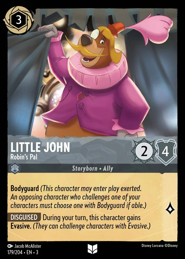 Little John - Compare di Robin — Disney Lorcana Personaggio card from Into the Inklands