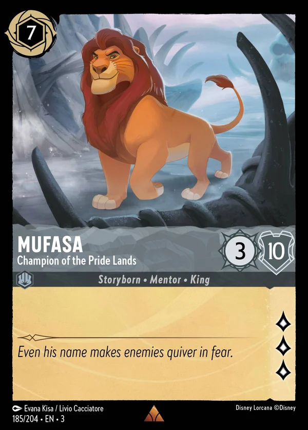 Mufasa - Campione delle Terre del Branco — Disney Lorcana Personaggio card from Into the Inklands