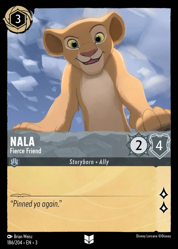 Nala - Fiera Amica — Disney Lorcana Personaggio card from Into the Inklands