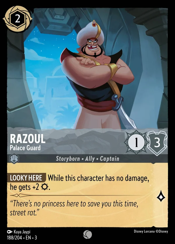 Razoul - Guardia di Palazzo — Disney Lorcana Personaggio card from Into the Inklands
