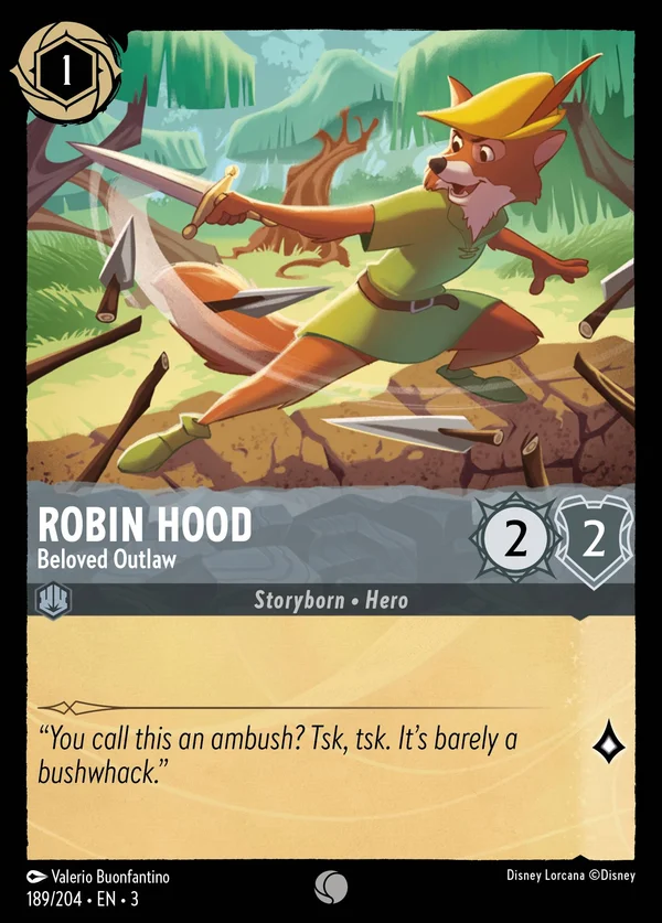 Robin Hood - Amato Fuorilegge — Disney Lorcana Personaggio card from Into the Inklands