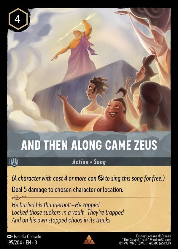 Ma Un Giorno Zeus Tornò — Disney Lorcana Azione card from Into the Inklands