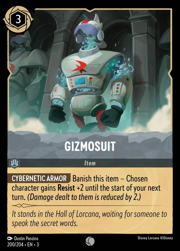 Armatura di Robopap — Disney Lorcana Oggetto card from Into the Inklands