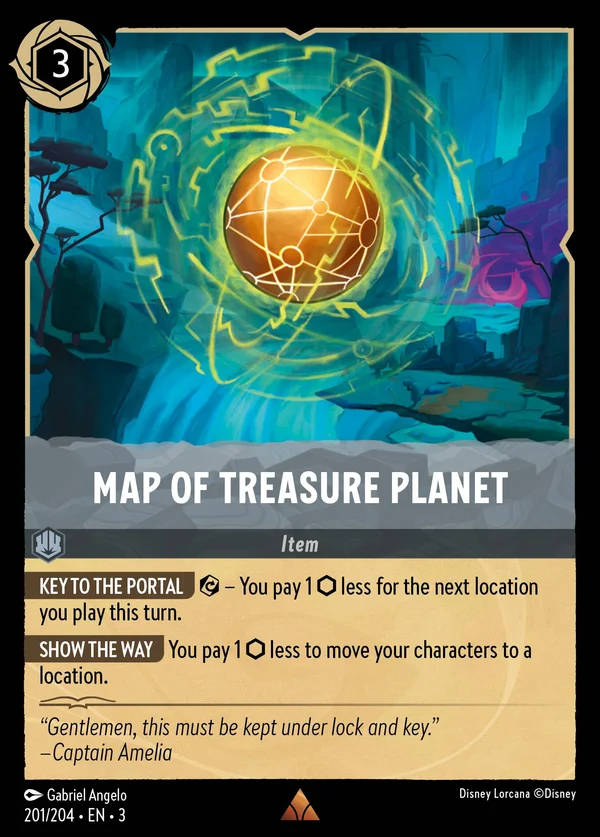 Mappa del Pianeta del Tesoro — Disney Lorcana Oggetto card from Into the Inklands