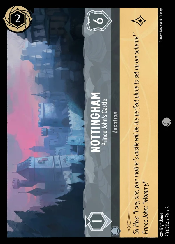 Nottingham - Castello del Principe Giovanni — Disney Lorcana Luogo card from Into the Inklands