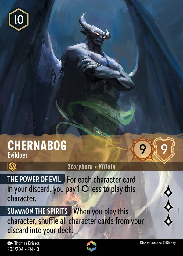 Chernabog - Maligno — Disney Lorcana Personaggio card from Into the Inklands