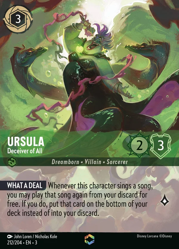 Ursula - Ingannatrice di Tutti — Disney Lorcana Personaggio card from Into the Inklands