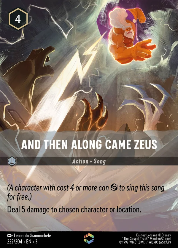Ma Un Giorno Zeus Tornò — Disney Lorcana Azione card from Into the Inklands
