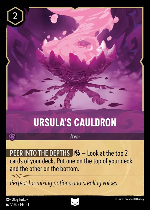Il Calderone di Ursula — Disney Lorcana Oggetto card from The First Chapter