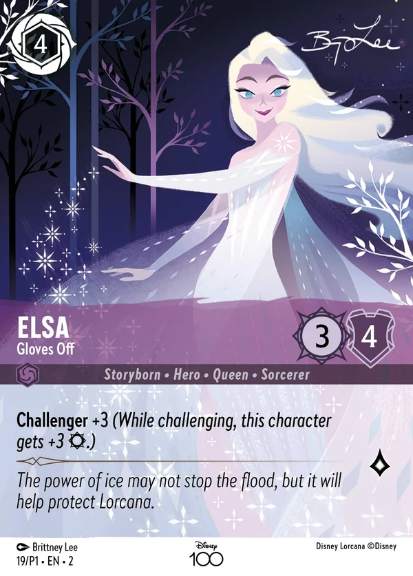 Elsa - Gloves Off — Disney Lorcana Character card from Rise of the Floodborn