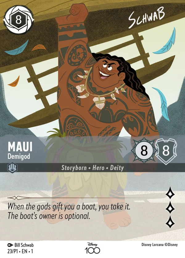 Maui - Demigod — Disney Lorcana Character card from The First Chapter