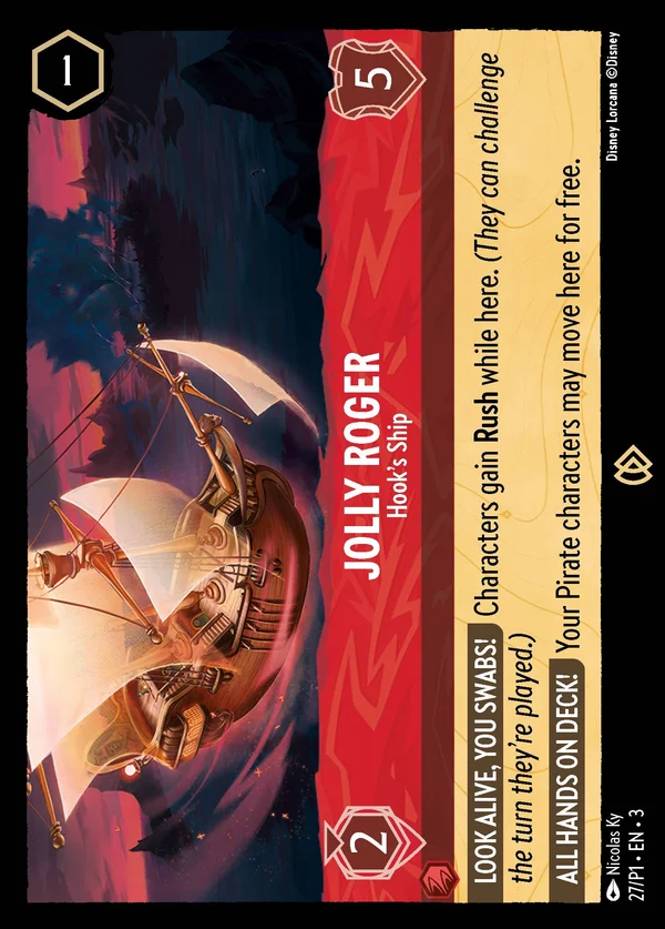Jolly Roger - Nave di Uncino — Disney Lorcana Luogo card from Into the Inklands