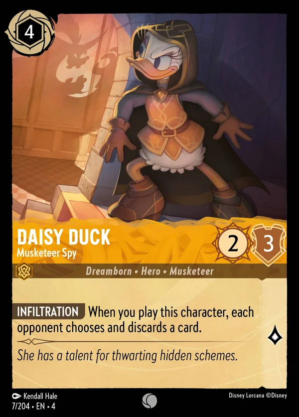 Paperina - Spia dei Moschettieri — Disney Lorcana Personaggio card from Ursula's Return