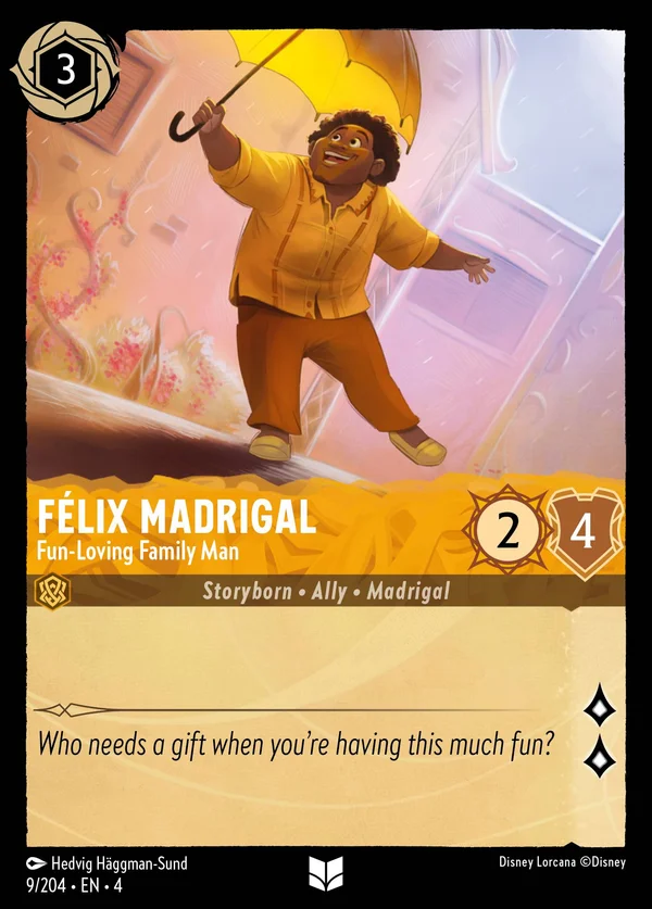 Félix Madrigal - Parente Mattacchione — Disney Lorcana Personaggio card from Ursula's Return