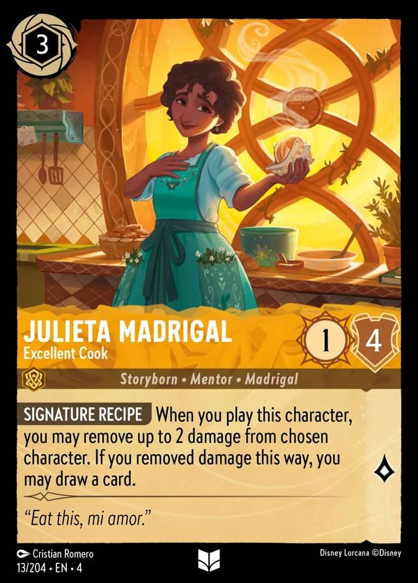 Julieta Madrigal - Cuoca Sopraffina — Disney Lorcana Personaggio card from Ursula's Return