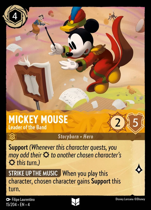 Topolino - Direttore della Banda — Disney Lorcana Personaggio card from Ursula's Return