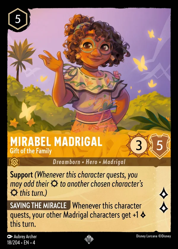Mirabel Madrigal - Dono della Famiglia — Disney Lorcana Personaggio card from Ursula's Return