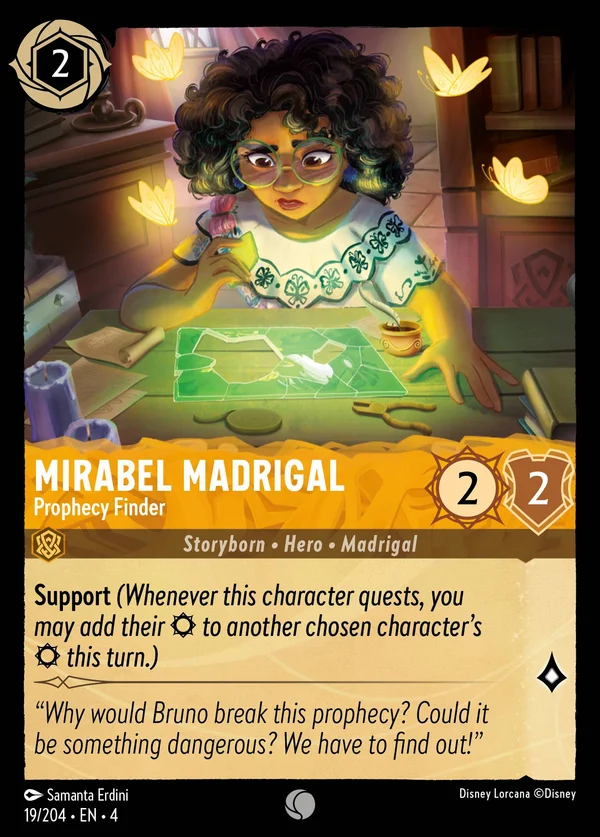 Mirabel Madrigal - Cercatrice di Profezie — Disney Lorcana Personaggio card from Ursula's Return