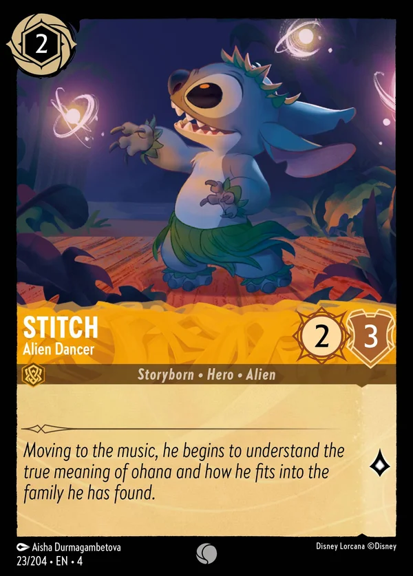 Stitch - Ballerino Alieno — Disney Lorcana Personaggio card from Ursula's Return