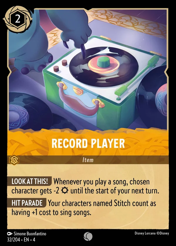 Giradischi — Disney Lorcana Oggetto card from Ursula's Return