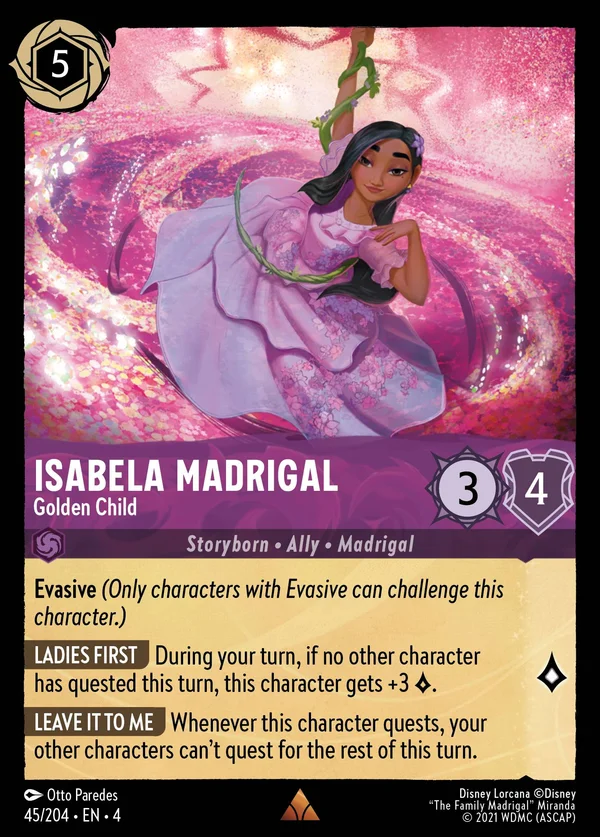 Isabela Madrigal - Il Più Bel Fiore — Disney Lorcana Personaggio card from Ursula's Return