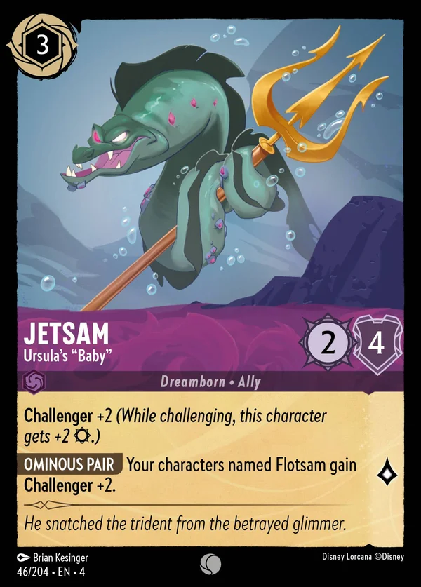 Jetsam - “Piccino” di Ursula — Disney Lorcana Personaggio card from Ursula's Return