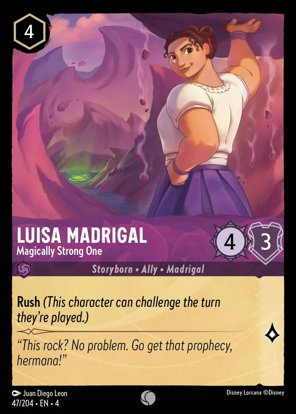 Luisa Madrigal - Magicamente Forzuta — Disney Lorcana Personaggio card from Ursula's Return