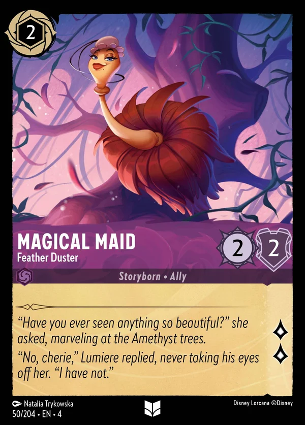 Domestica Magica - Spolverina — Disney Lorcana Personaggio card from Ursula's Return