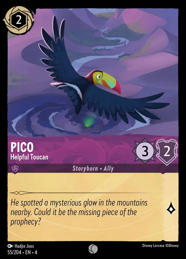 Pico - Utile Tucano — Disney Lorcana Personaggio card from Ursula's Return