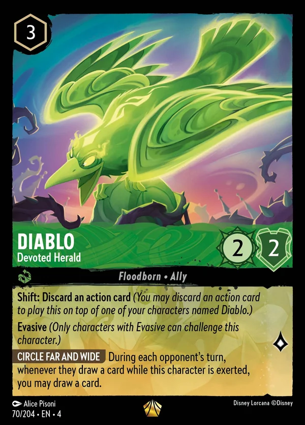 Diablo - Araldo Devoto — Disney Lorcana Personaggio card from Ursula's Return