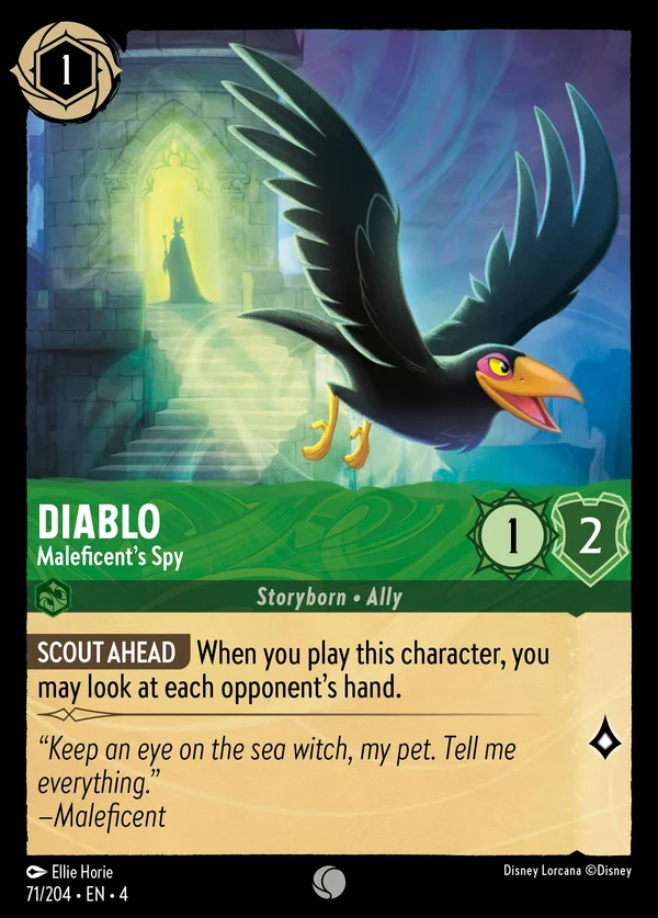 Diablo - Spia di Malefica — Disney Lorcana Personaggio card from Ursula's Return