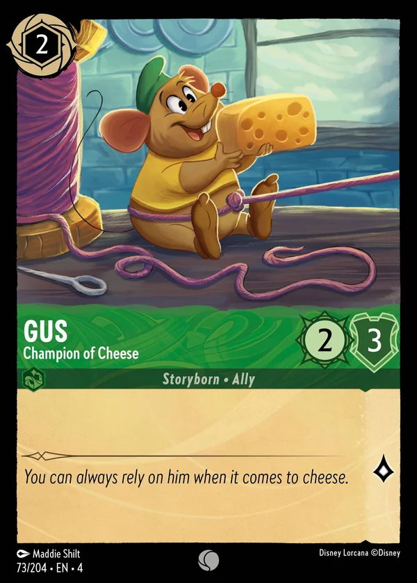 Gas-Gas - Campione del Formaggio — Disney Lorcana Personaggio card from Ursula's Return