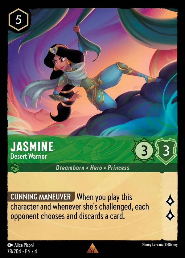 Jasmine - Guerriera del Deserto — Disney Lorcana Personaggio card from Ursula's Return