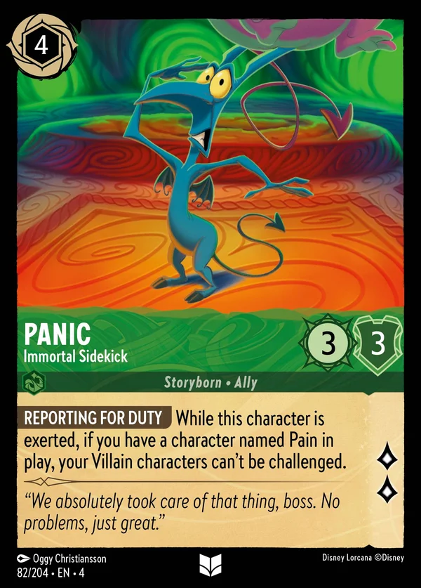 Panico - Tirapiedi Immortale — Disney Lorcana Personaggio card from Ursula's Return