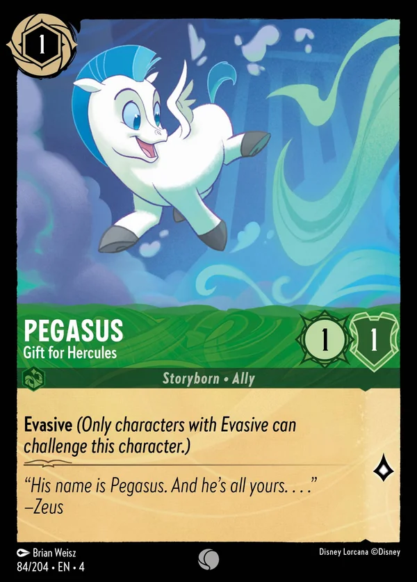 Pegaso - Dono per Ercole — Disney Lorcana Personaggio card from Ursula's Return