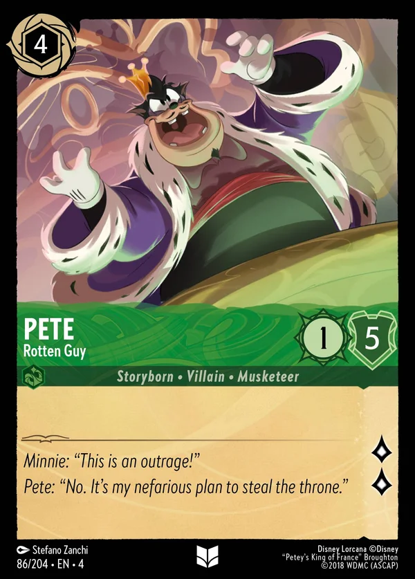 Gambadilegno - Spregevole Fino al Midollo — Disney Lorcana Personaggio card from Ursula's Return