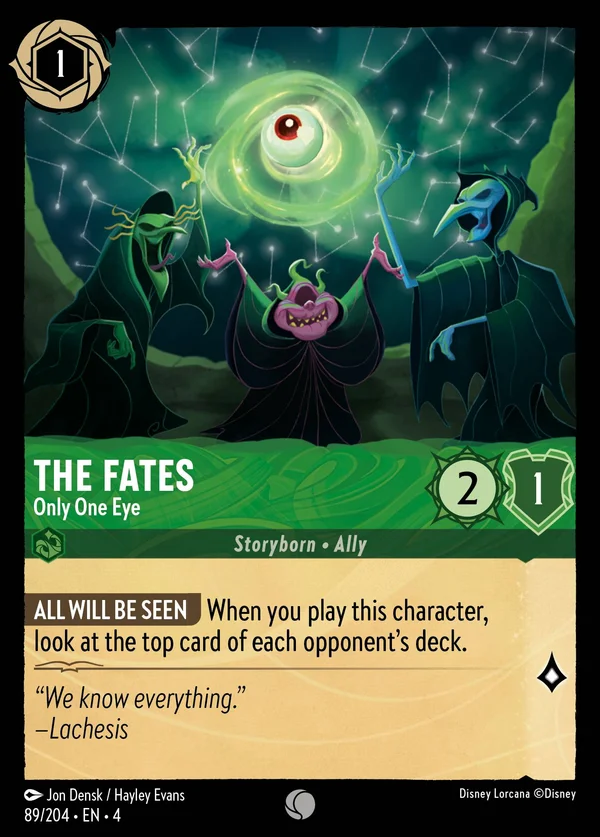 Le Parche - Con un Solo Occhio — Disney Lorcana Personaggio card from Ursula's Return