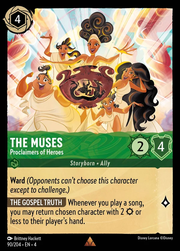 Le Muse - Proclamatrici di Eroi — Disney Lorcana Personaggio card from Ursula's Return