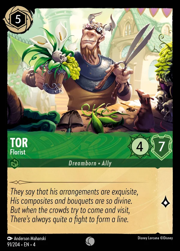 Tohr - Fioraio — Disney Lorcana Personaggio card from Ursula's Return