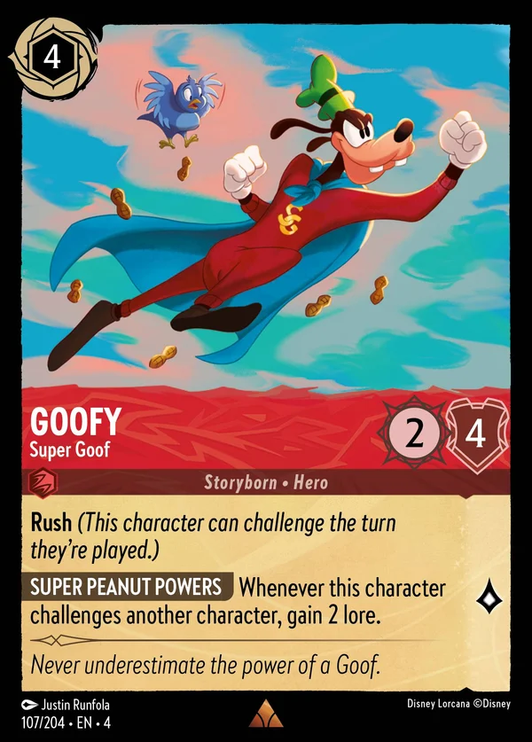 Pippo - Superpippo — Disney Lorcana Personaggio card from Ursula's Return