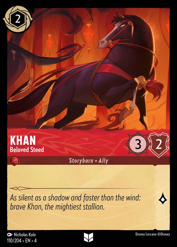 Khan - Destriero Adorato — Disney Lorcana Personaggio card from Ursula's Return