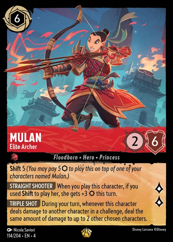 Mulan - Arciera d'Élite — Disney Lorcana Personaggio card from Ursula's Return