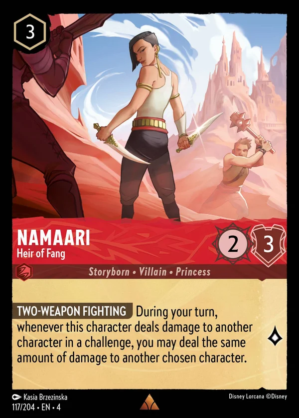 Namaari - Erede di Zanna — Disney Lorcana Personaggio card from Ursula's Return