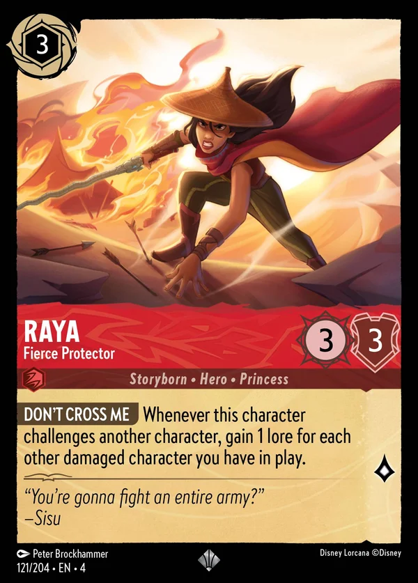 Raya - Protettrice Feroce — Disney Lorcana Personaggio card from Ursula's Return