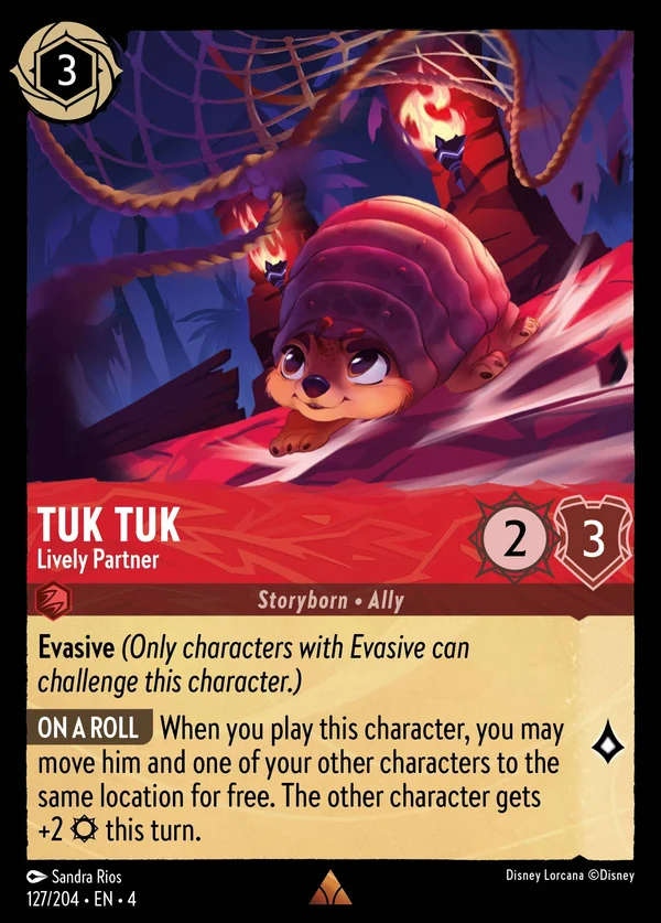 Tuk Tuk - Compagno Vivace — Disney Lorcana Personaggio card from Ursula's Return