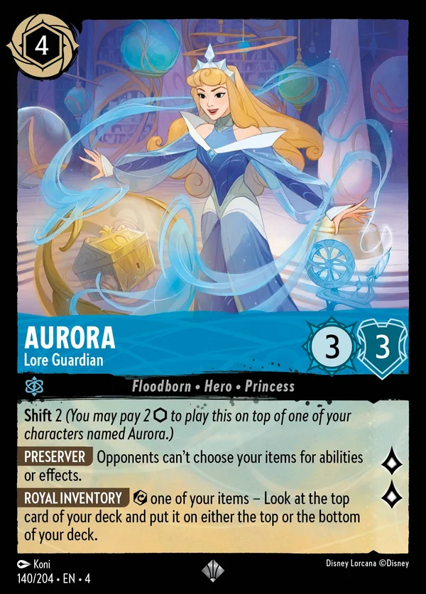 Aurora - Guardiana della Leggenda — Disney Lorcana Personaggio card from Ursula's Return